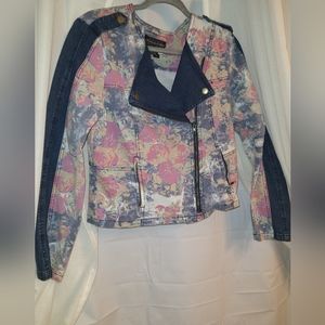floral jean jacket